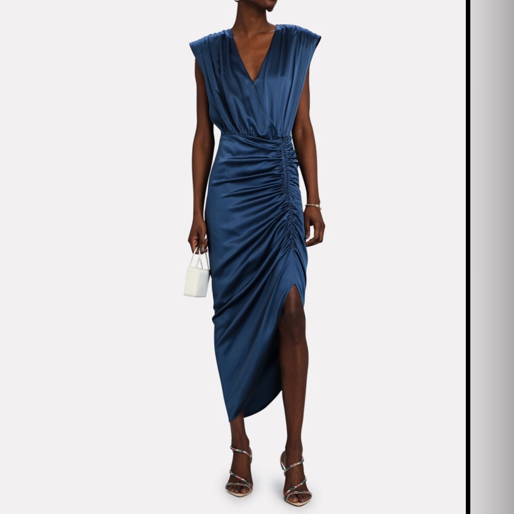 🔴 SOLD Veronica Beard Steel Blue Silk Dress